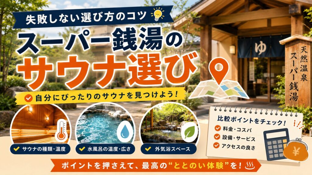 スーパー銭湯のサウナ選び