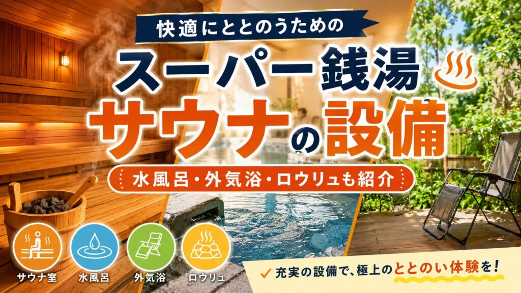 スーパー銭湯サウナの設備