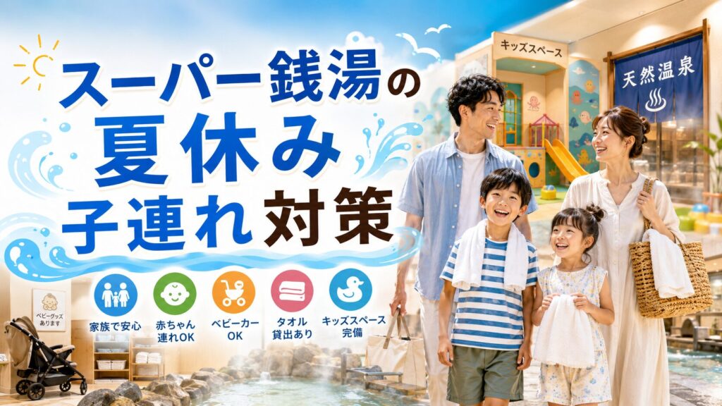 スーパー銭湯の夏休み子連れ対策