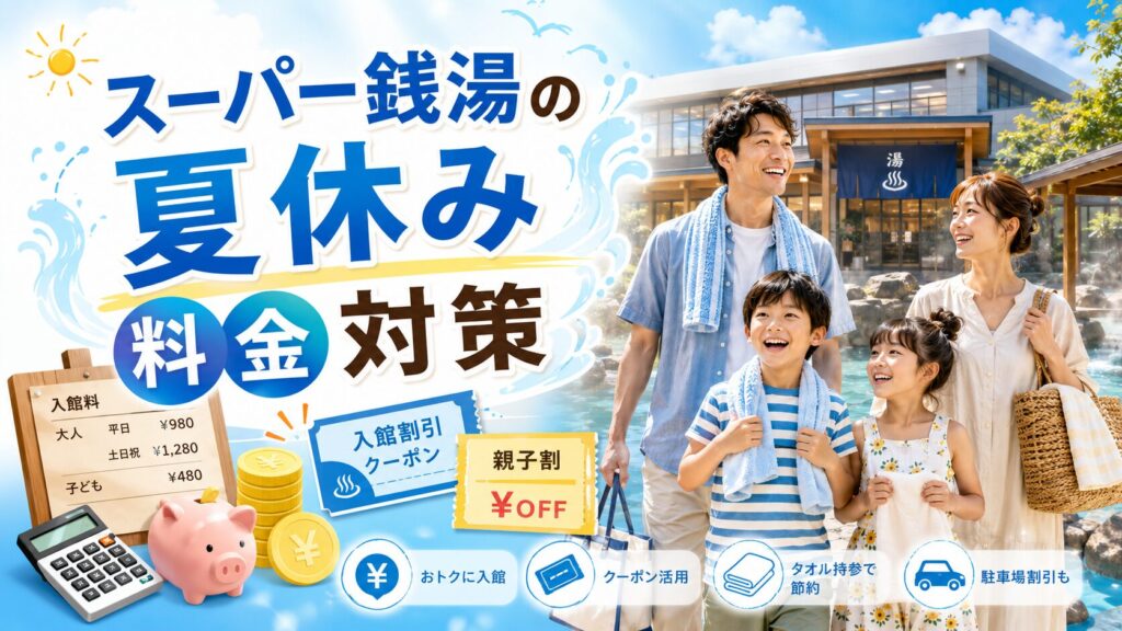スーパー銭湯の夏休み料金対策