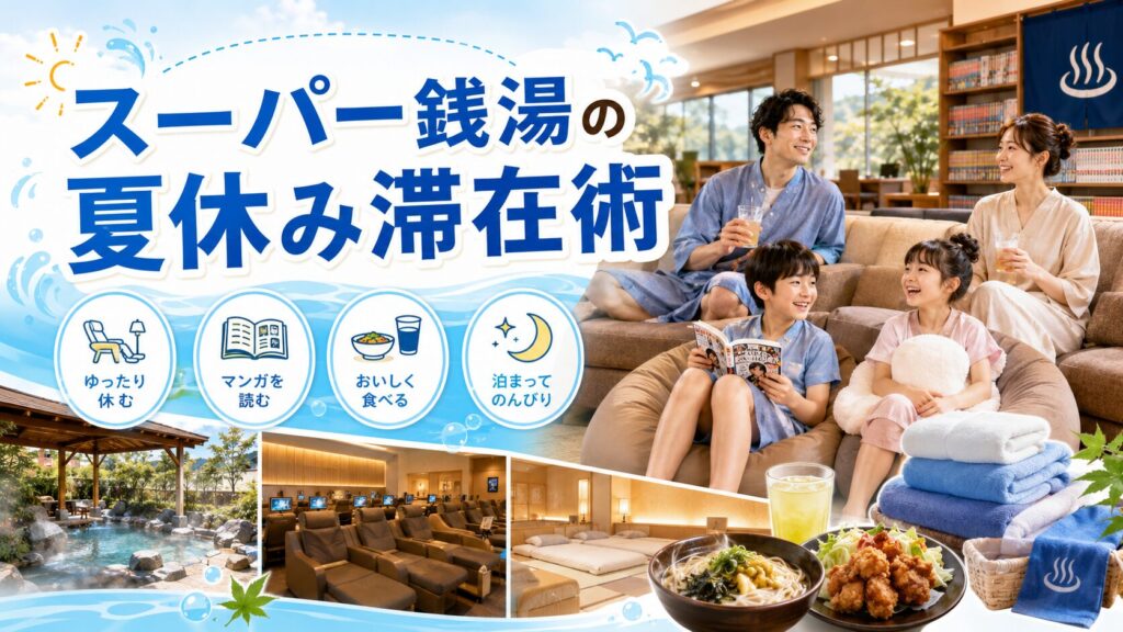 スーパー銭湯の夏休み滞在術